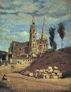  Jean Baptiste Camille  Corot Chartres Cathedral China oil painting reproduction